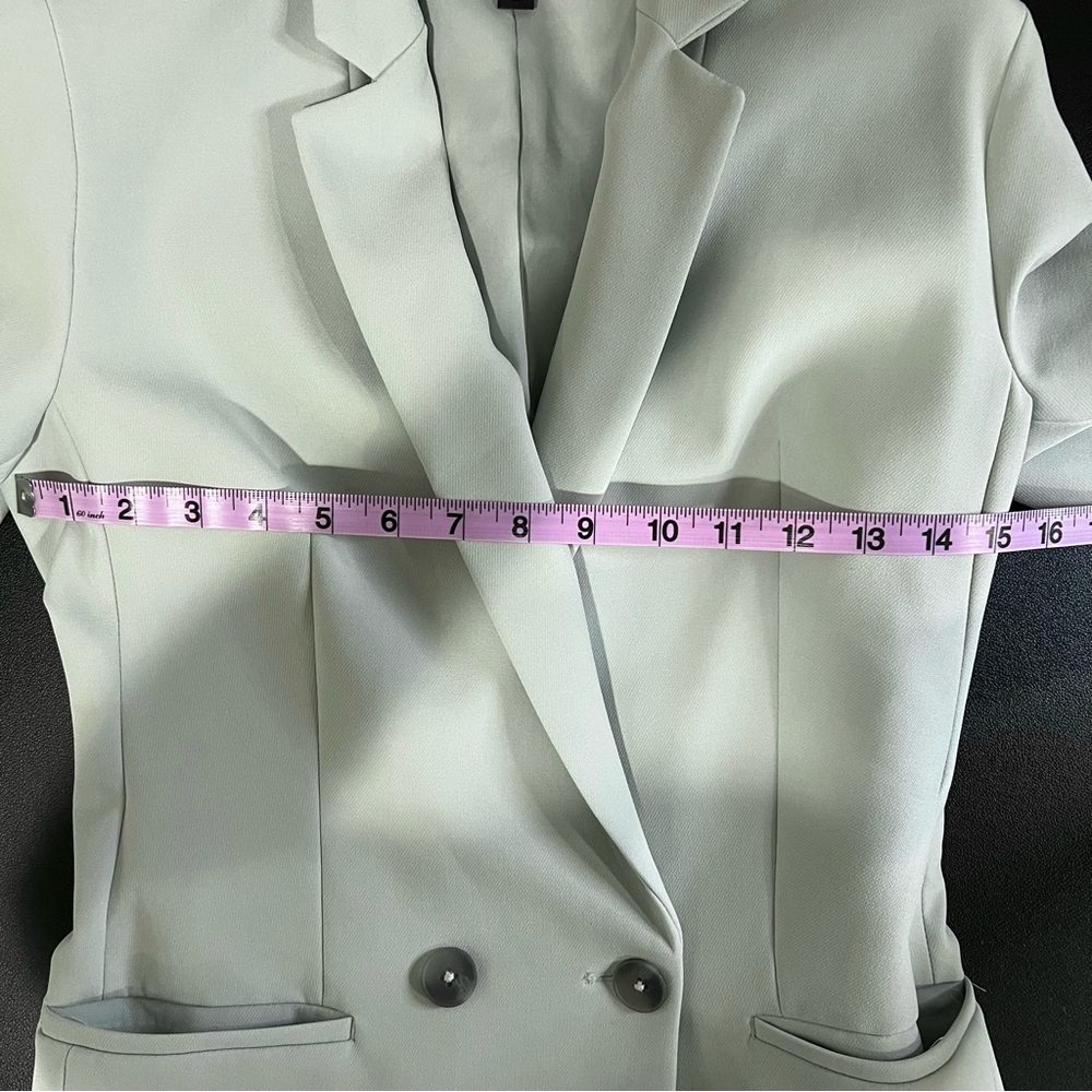 Express Super Soft Twill Mint Green Blazer Size XS - Picture 6 of 8